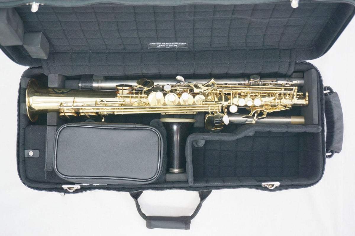 Estojo Triplo para Saxofone Soprano Desmontável, Clarinete Sib e Flauta modelo MB